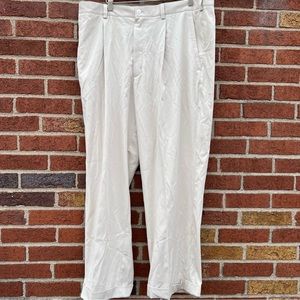 Nike Golf Mens Dri-Fit FitDry Pleated Cuffed Golf Pants 198586-244 Beige 40x30